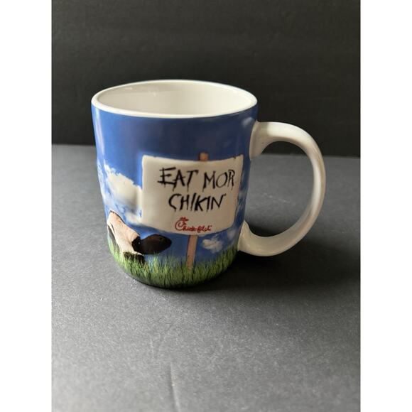 Eat Mor Chikin Mug Chick-Fil-A 3D Cow In Field Cup Whimsy Cottagecore Farmhouse - Picture 1 of 7